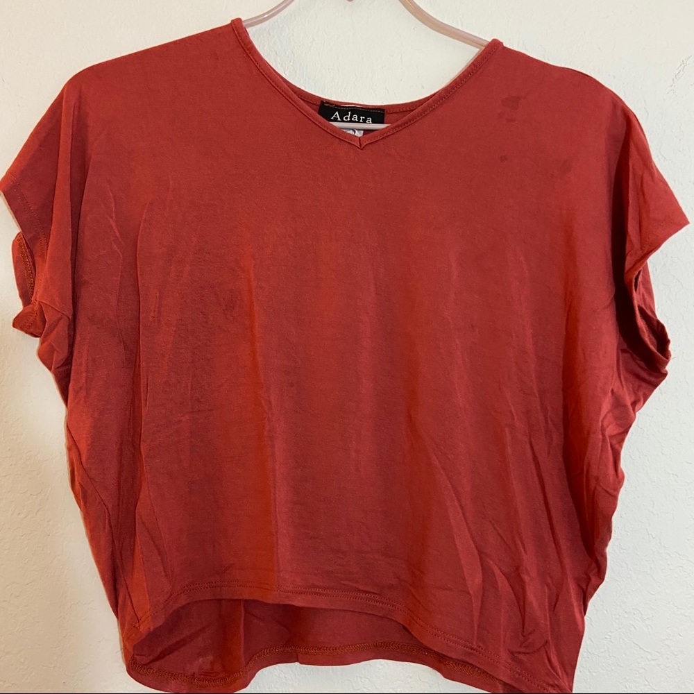 Adara Cropped Orange Blouse